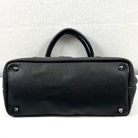 Genuine Leather 3D Black Embossed Skull Tote Bag - Picture 4 of 7